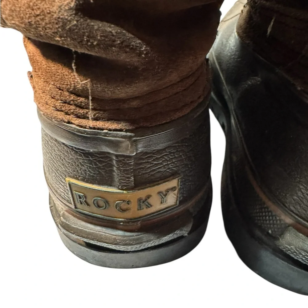 Vintage Rocky Men's 8 Brown Aged Insulated Rain & Snow Boots